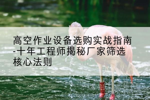 吉首剪叉式升降机厂家-高空作业设备选购实战指南-十年工程师揭秘厂家筛选核心法则